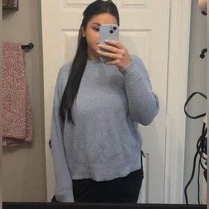 Aerie Light Blue Oversized Crewneck Sweater - Size XS